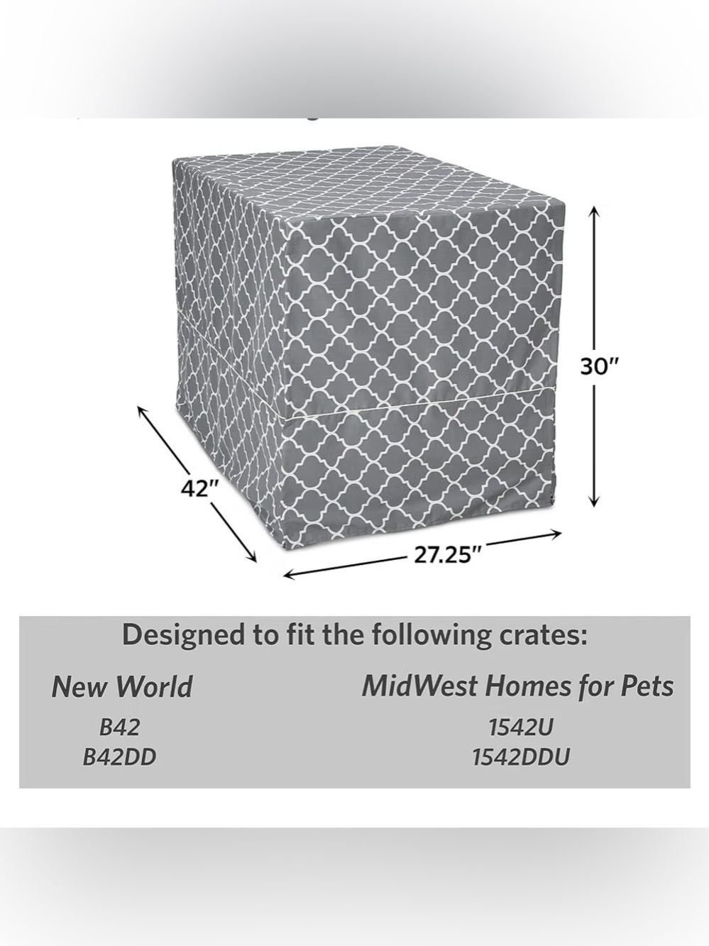 🐻‍❄️LIKE NEW*MIDWEST HOMES Dog Crate Cover - 42in